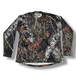 Russell Outdoors Mossy Oak Break-Up Camo Long Sleeve Shirt Men’s Size Large